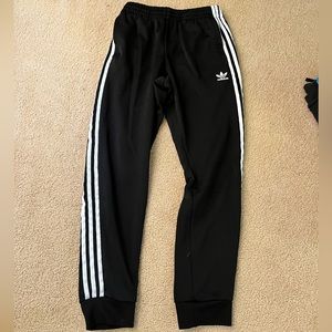 Adidas Black w/ White Stripe Jogger Sweatpants Size Adult M